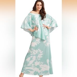 КОН KOH Womens 2026 Long Strapless Flowy Flattering Gown Maxi Dress 2XL NWT